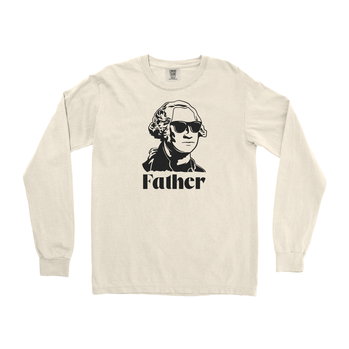 Comfort Colors Long Sleeve Father  in Ivory