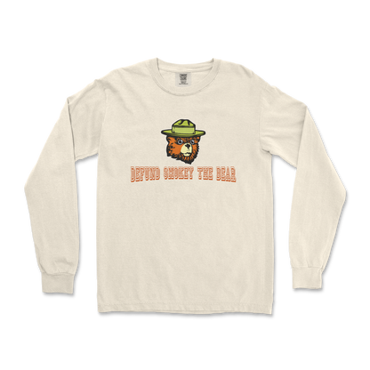 Comfort Colors Long Sleeve Defund Smokey Bear in Ivory