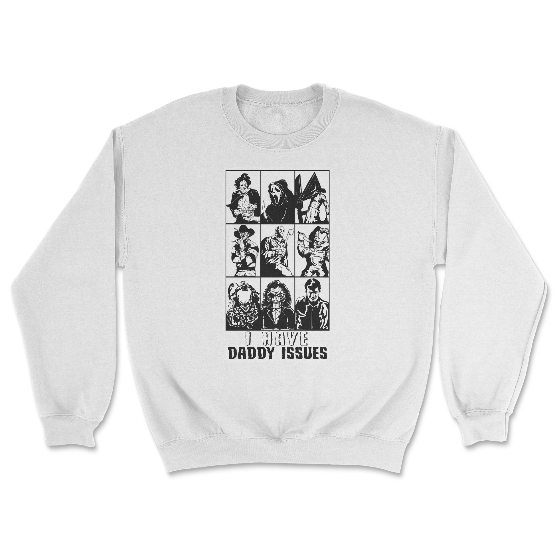 The Nice Shirt Crew Neck Daddy Issues  in White