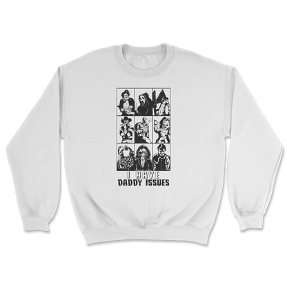 The Nice Shirt Crew Neck Daddy Issues  in White