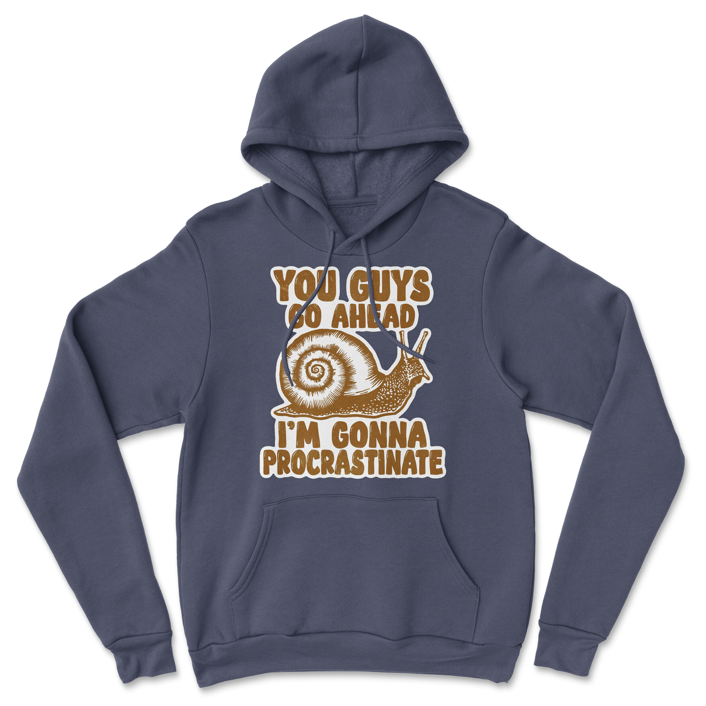 The Nice Shirt Hoodie Procrastinating Snail  in Navy