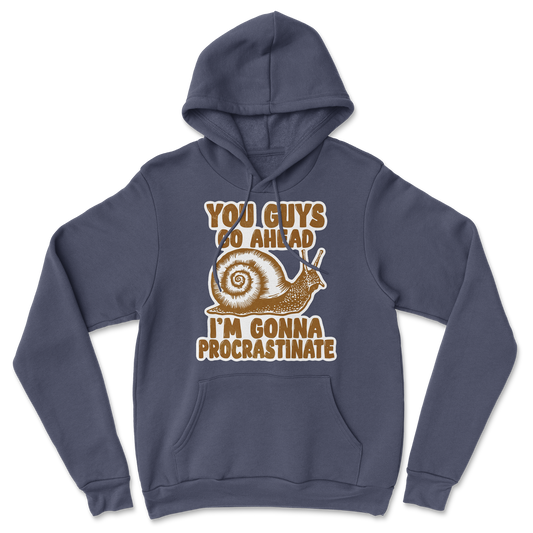 The Nice Shirt Hoodie Procrastinating Snail  in Navy