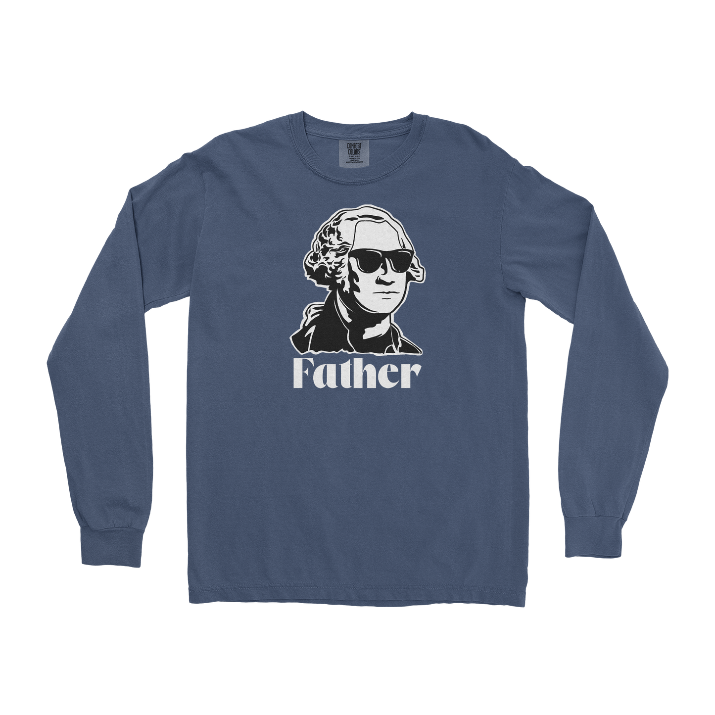 Comfort Colors Long Sleeve Father  in Midnight