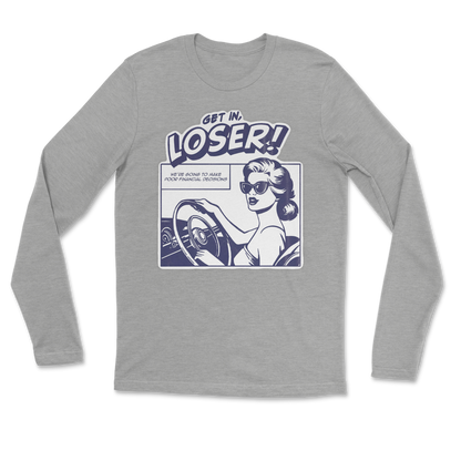 The Nice Shirt Long Sleeve Get In Loser  in Grey-Heather