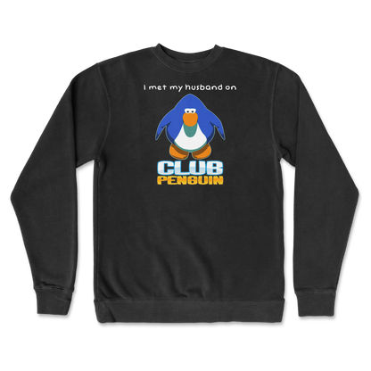 Independent Clothing Co. Crew Neck Club Penguin Husband  in Black