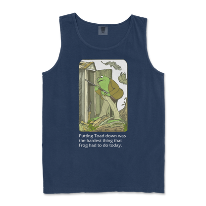 Comfort Colors Tank Top Frog and Toad  in True-Navy