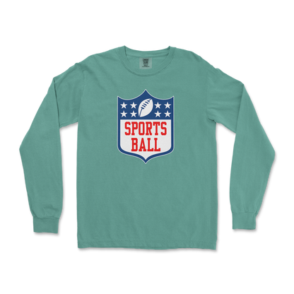 Comfort Colors Long Sleeve Sports Ball in LightGreen