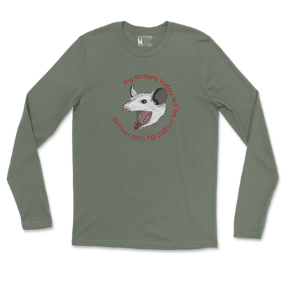 Gildan SoftStyle Long Sleeve in Military Green