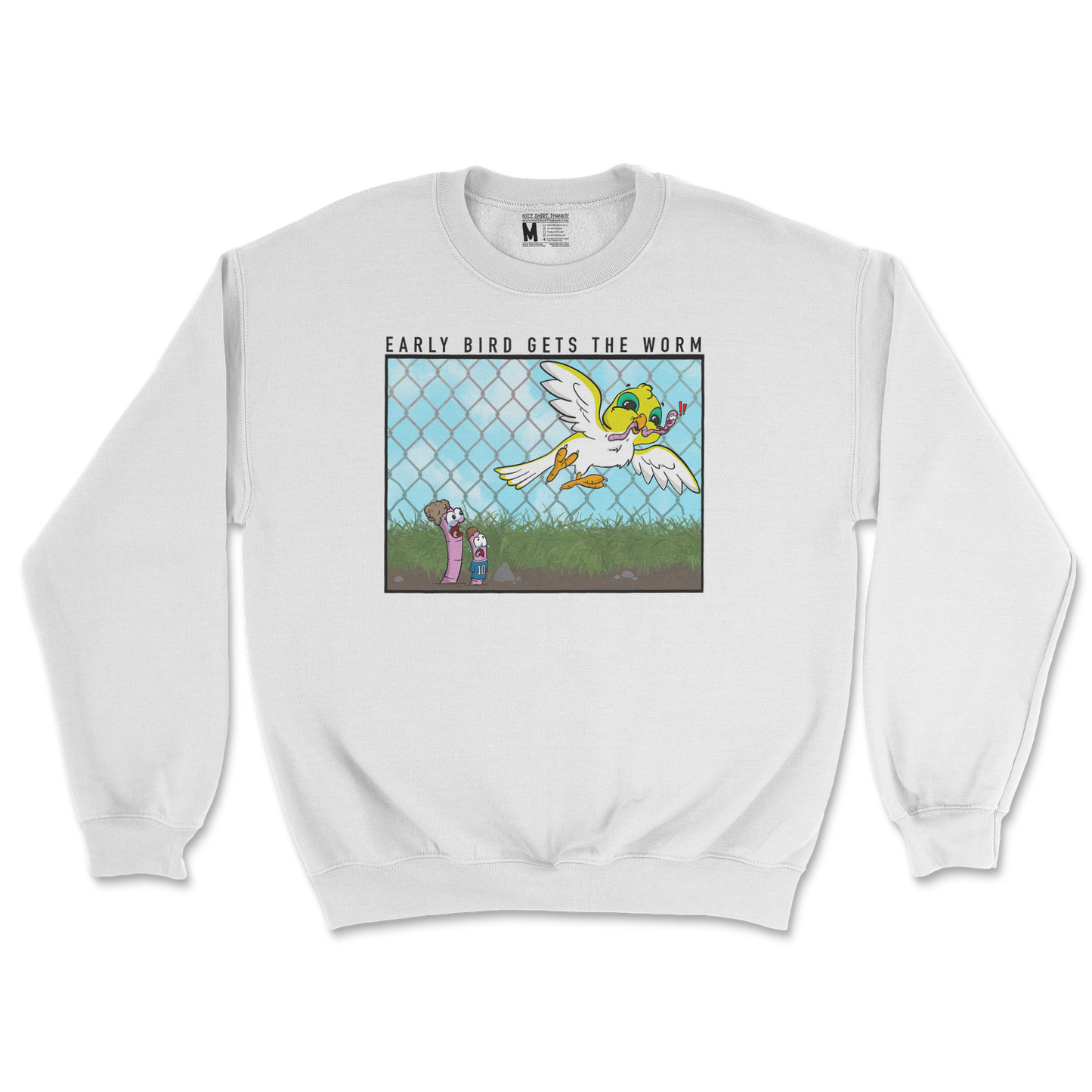 Gildan SoftStyle Crew Neck Early Bird in White