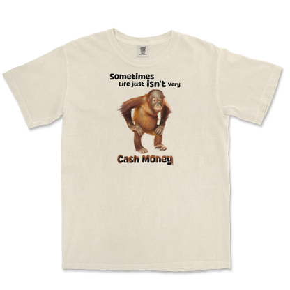 Comfort Colors T-Shirt Cash Money Monkey  in Ivory