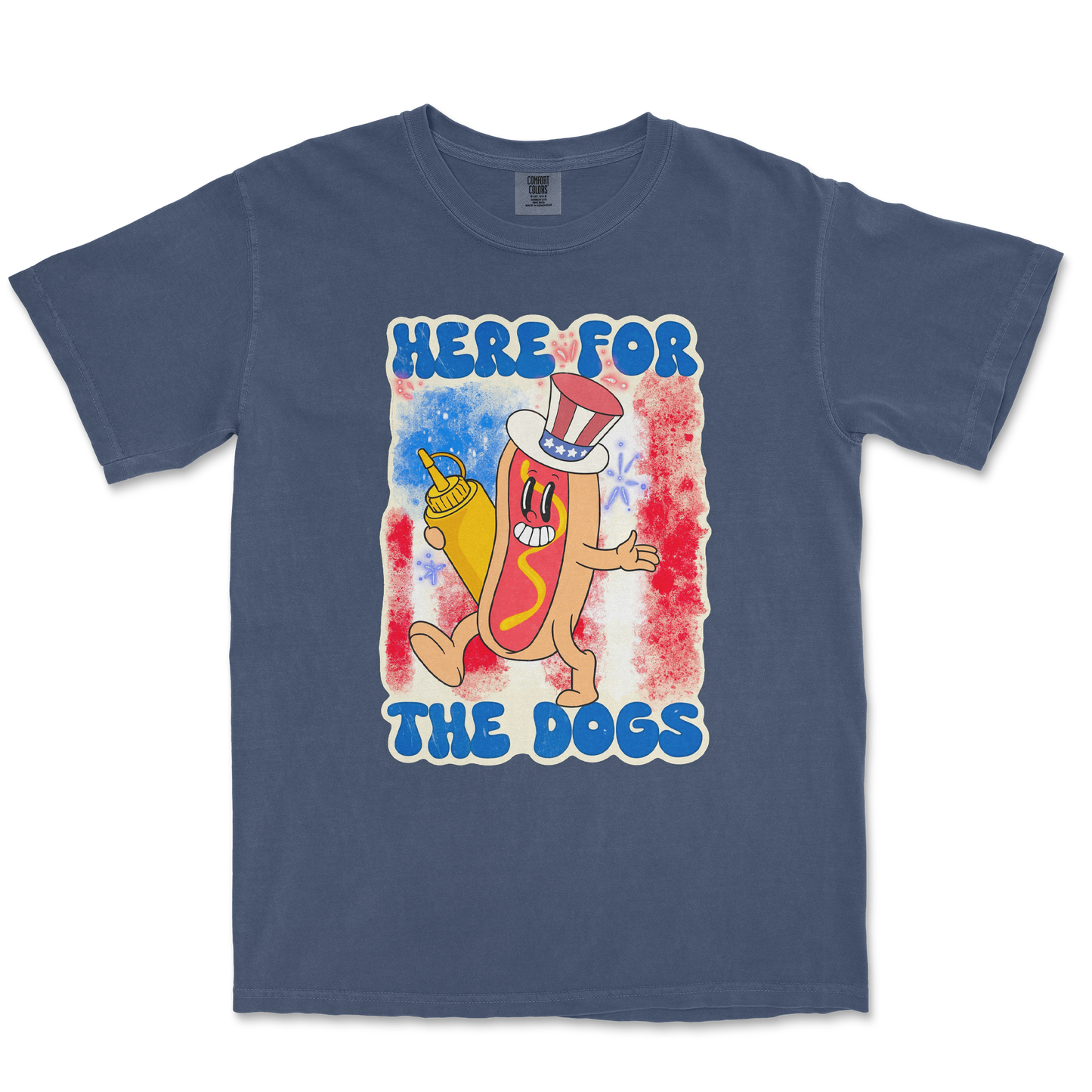 Comfort Colors T-Shirt Hot Dog in Midnight