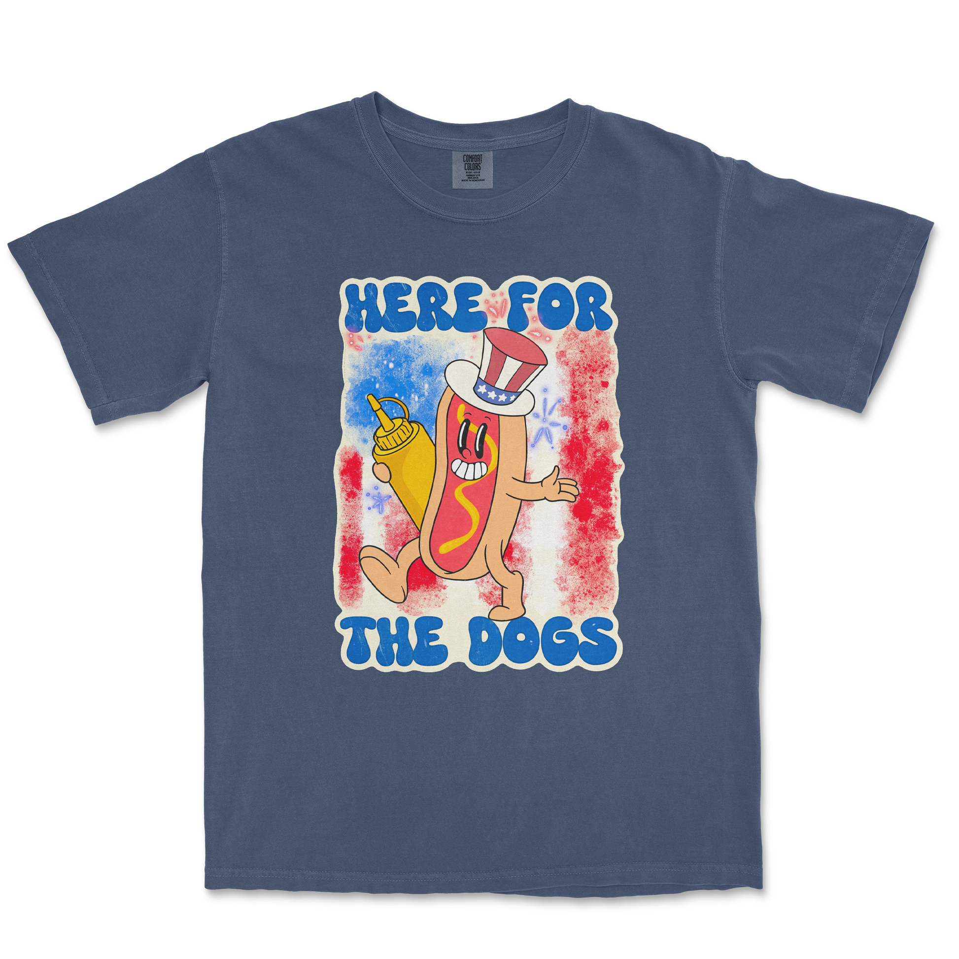 Comfort Colors T-Shirt Hot Dog in Midnight