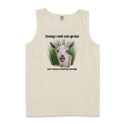 Comfort Colors Tank Top Crazy Goat  in Ivory