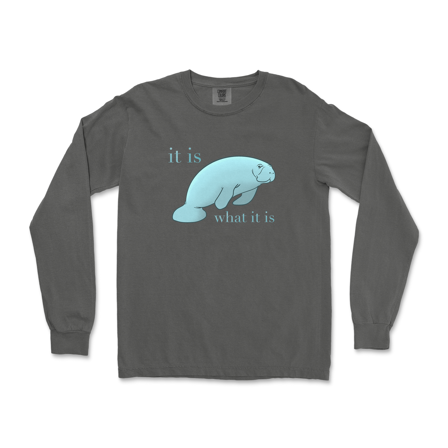 Comfort Colors Long Sleeve Manatee in Pepper