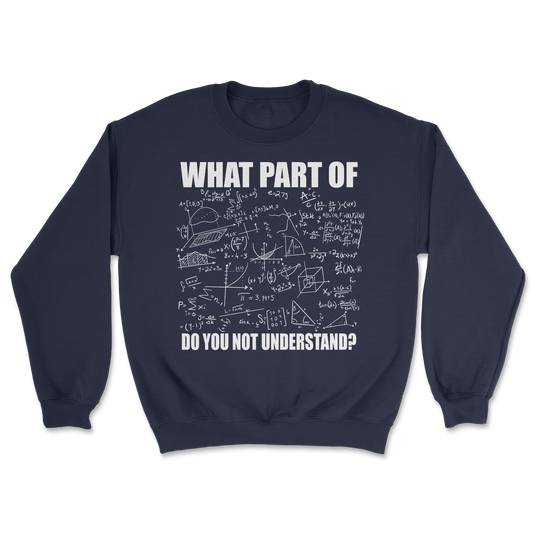 The Nice Shirt Crew Neck Math Problem  in Navy