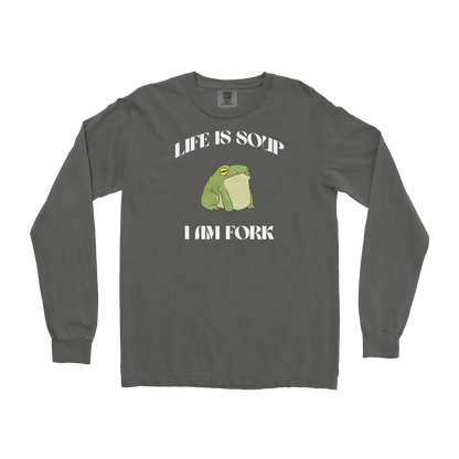 Comfort Colors Long Sleeve I Am Fork  in Pepper