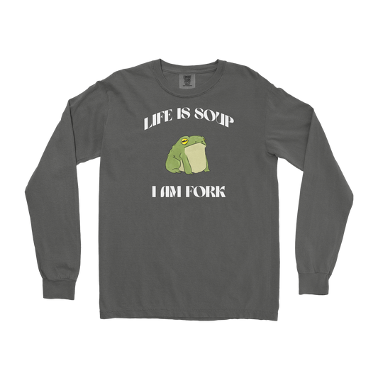 Comfort Colors Long Sleeve I Am Fork  in Pepper