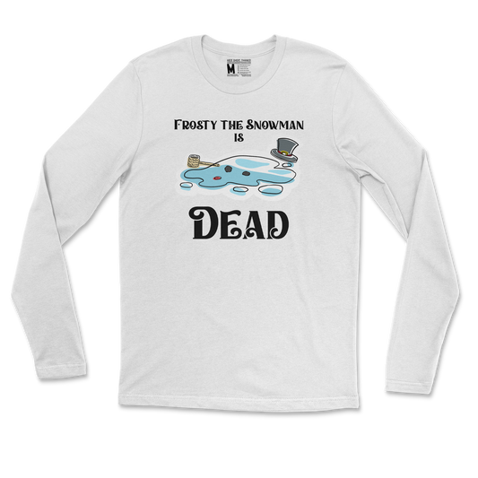 Gildan SoftStyle Long Sleeve Frosty is Dead  in White