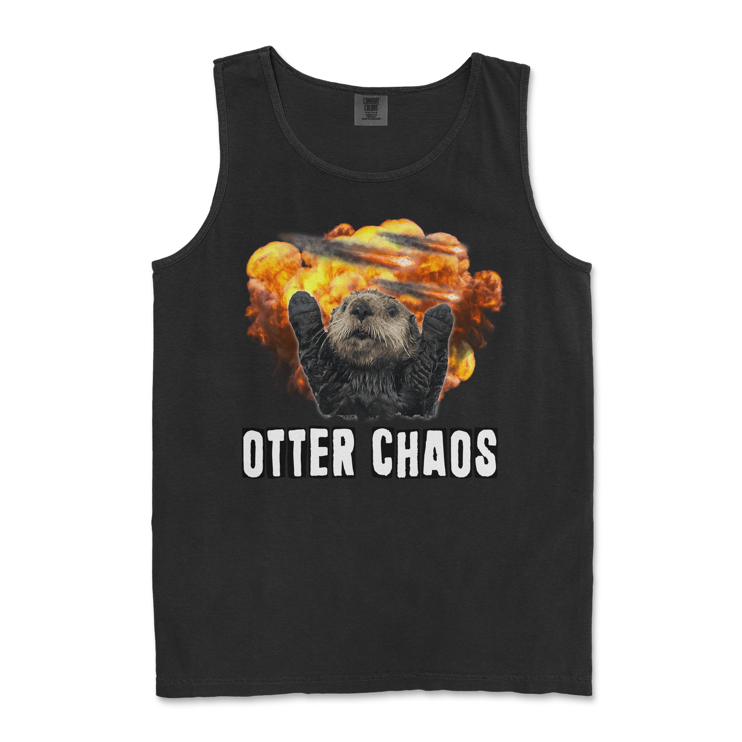 Comfort Colors Tank Top Otter Chaos in Black