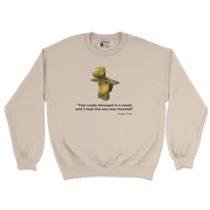 Gildan SoftStyle Crew Neck Robert Frost Quote in Sand