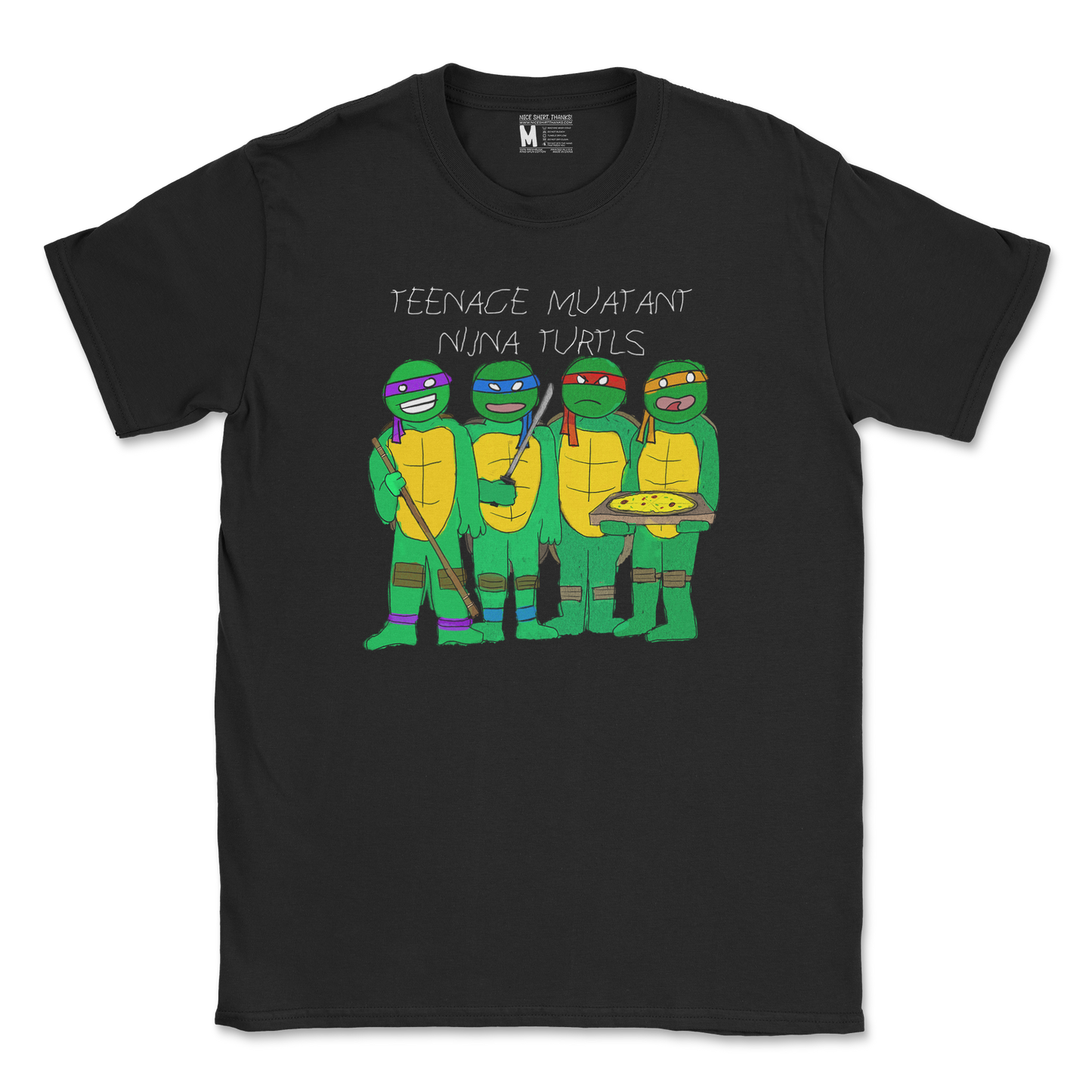 Gildan SoftStyle T-Shirt Ninja Turtles in Black