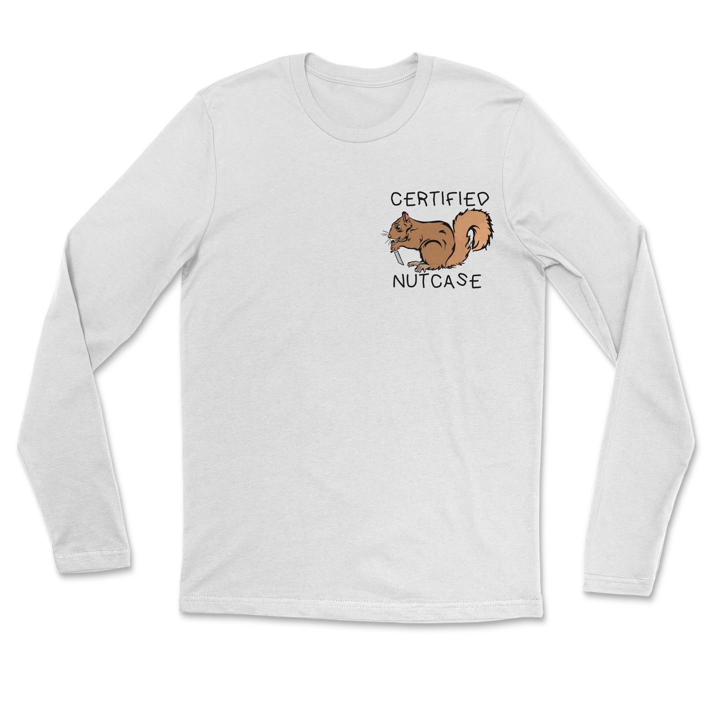 The Nice Shirt Long Sleeve Nutcase  in White