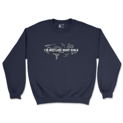 Gildan SoftStyle Crew Neck Not Like Most Girls in Navy