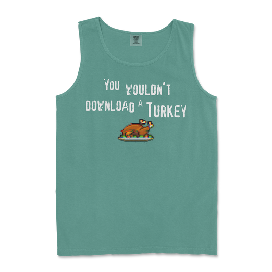 Comfort Colors Tank Top Downloadable Turkey  in Light-Green