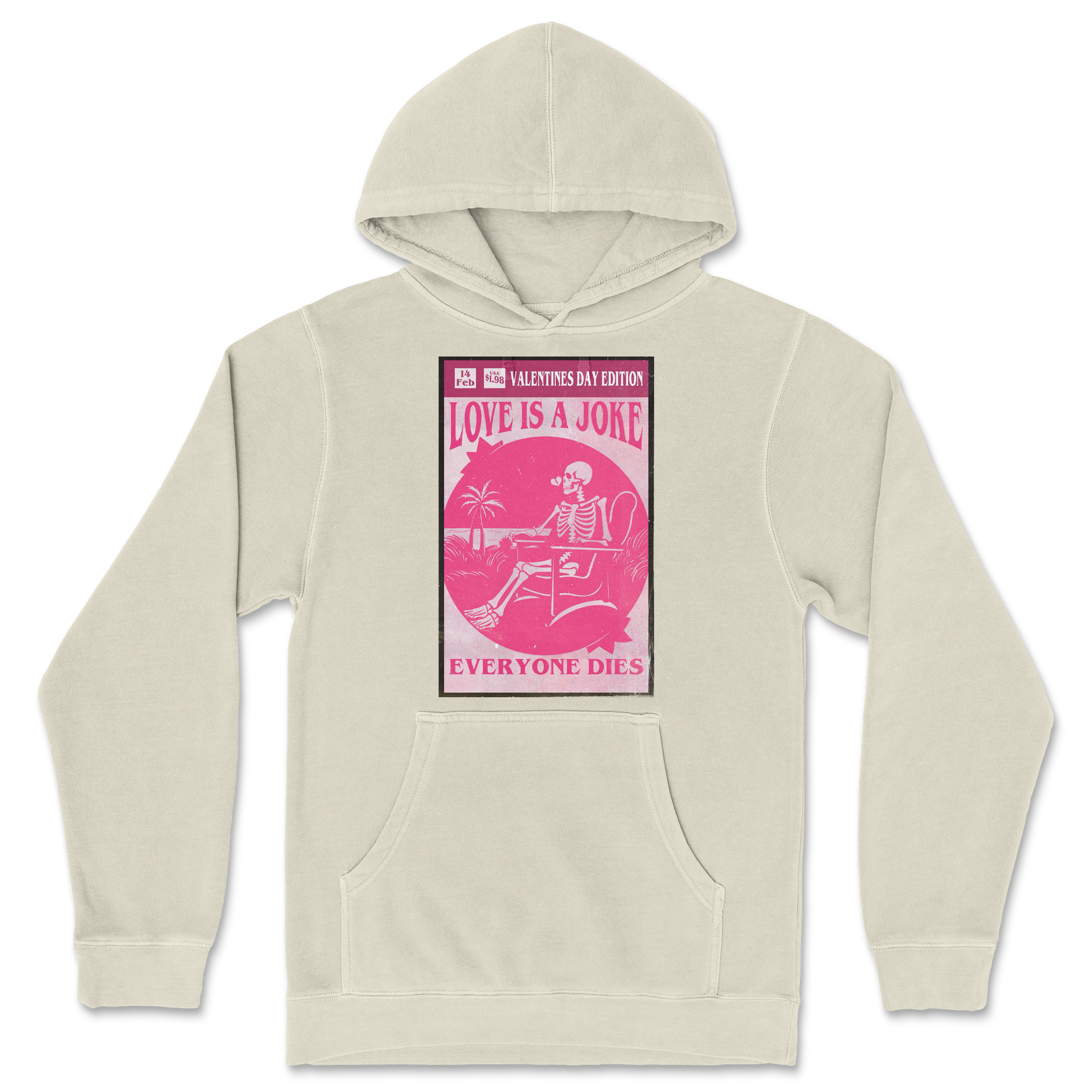 Independent Clothing Co. Hoodie Love Is A Joke in Ivory