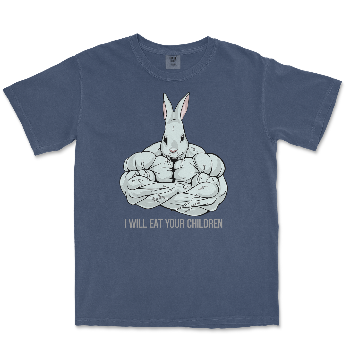 Comfort Colors T-Shirt Scary Rabbit in Midnight