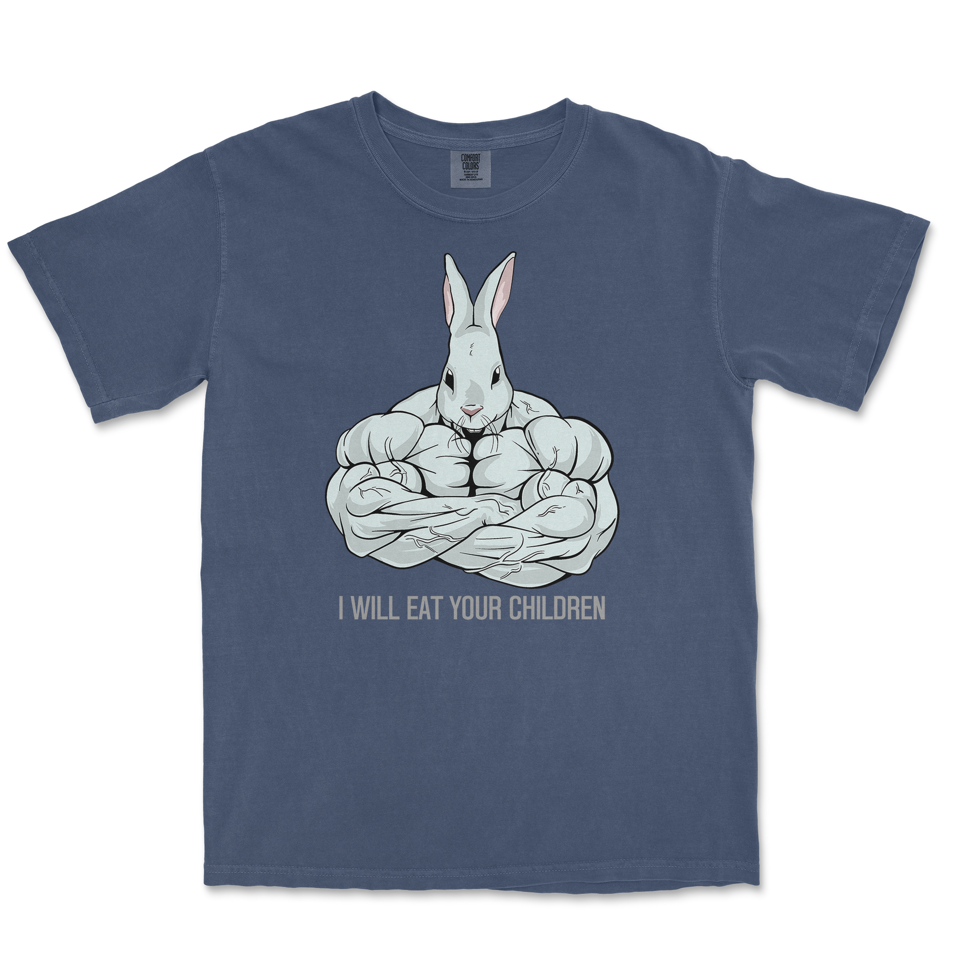 Comfort Colors T-Shirt Scary Rabbit in Midnight