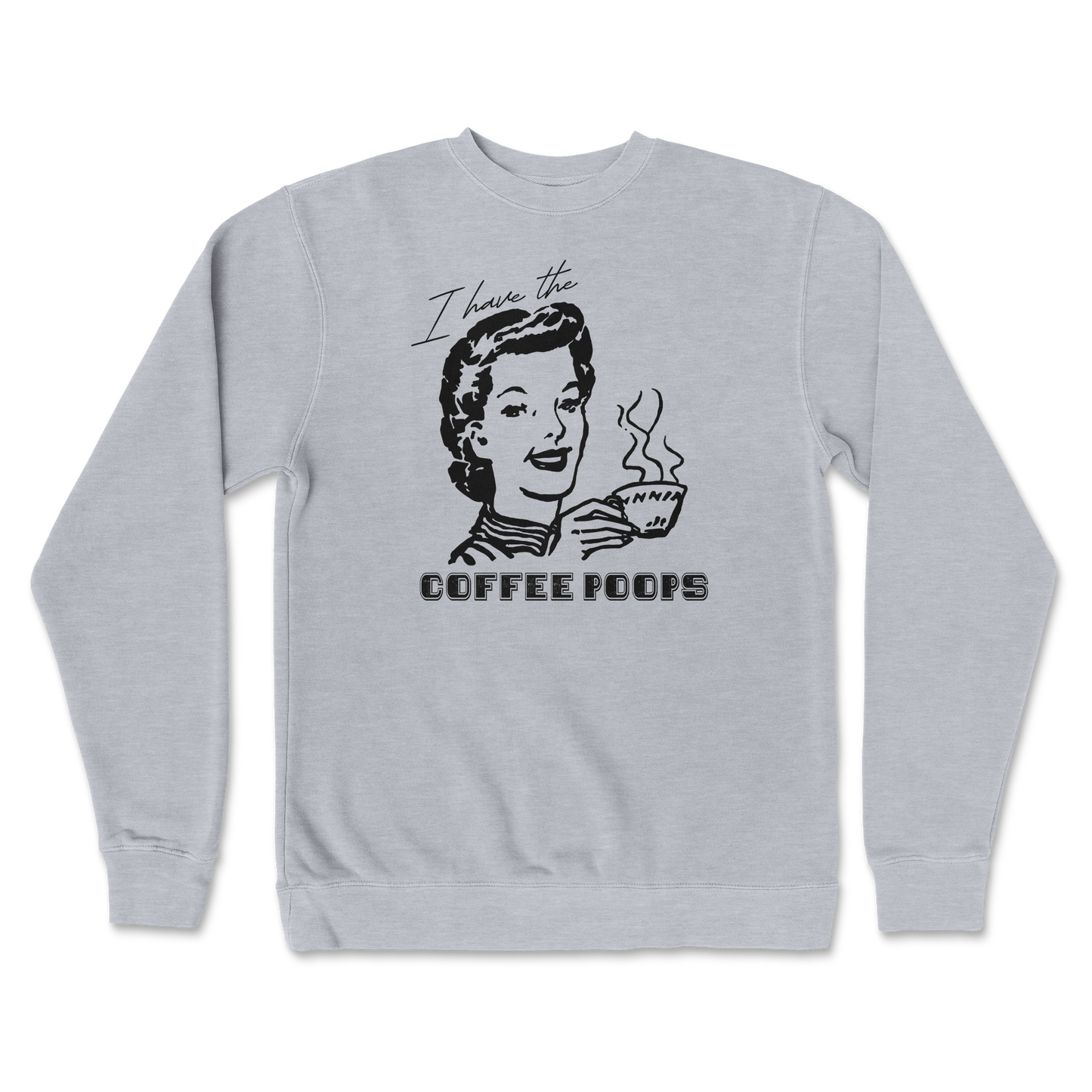 Independent Clothing Co. Crew Neck Coffee Poops  in Grey-Heather