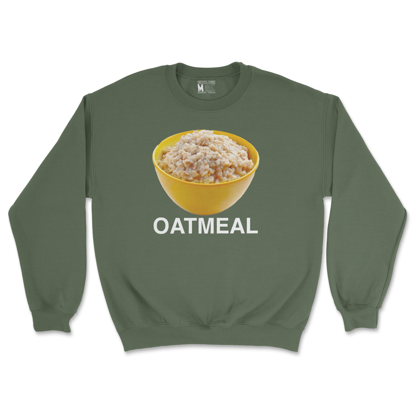 Gildan SoftStyle Crew Neck Oatmeal in Military Green