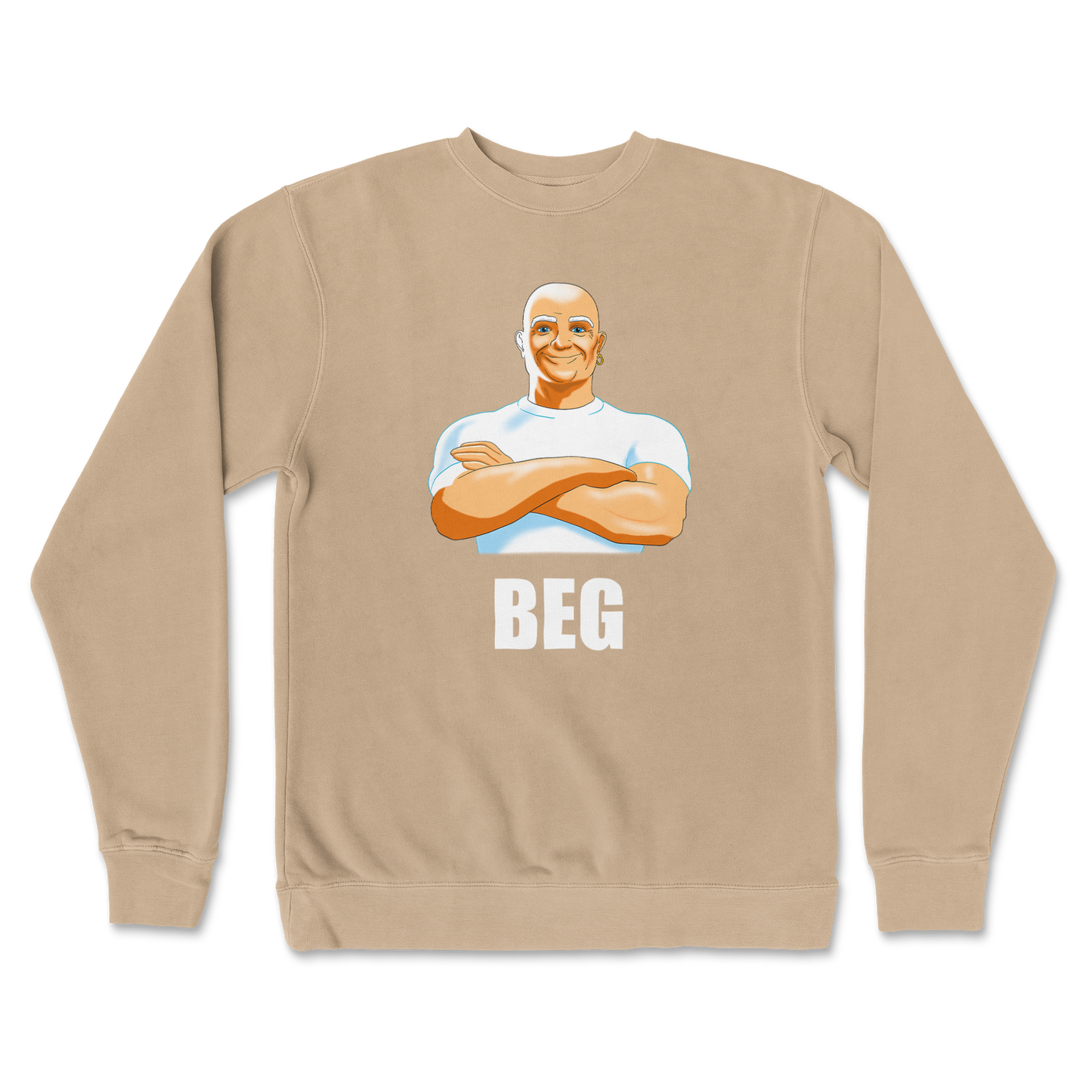 Independent Clothing Co. Crew Neck Beg in Sandstone