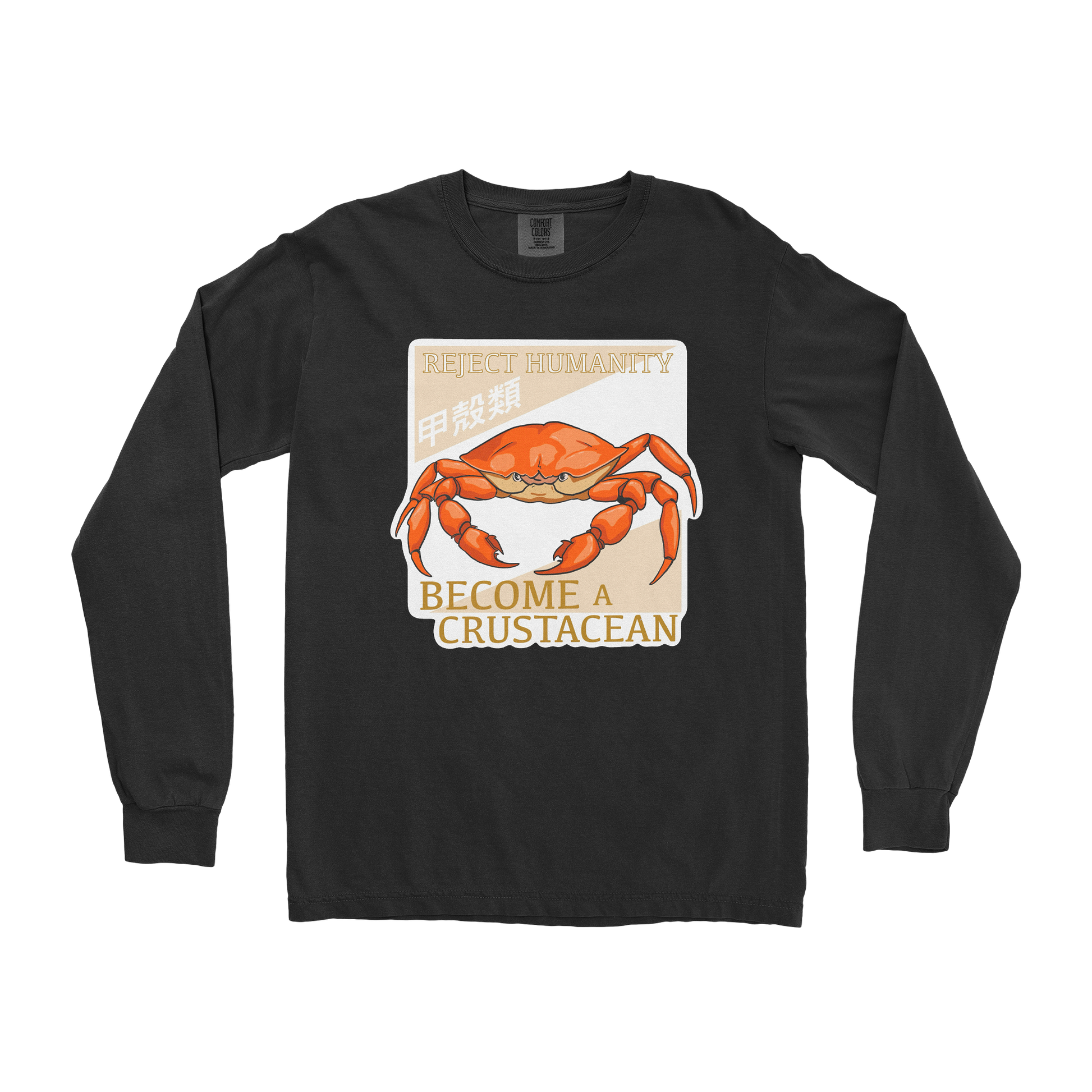 Comfort Colors Long Sleeve Embrace the Crab in Black