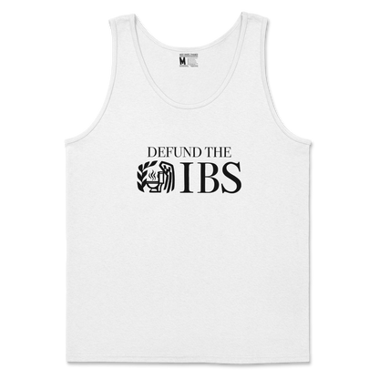 Gildan SoftStyle Tank Top Defund The IBS in White