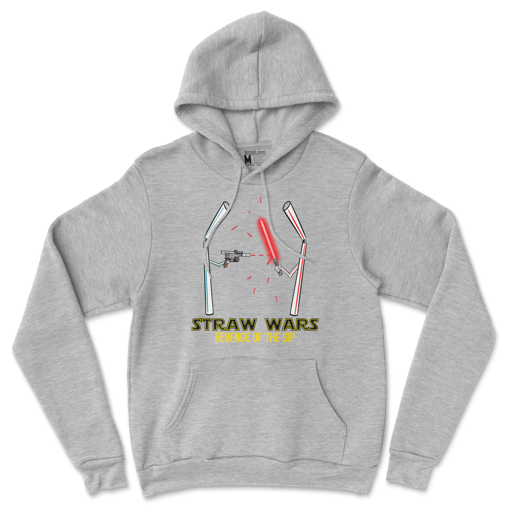 Gildan SoftStyle Hoodie Straw Wars in Sports Grey