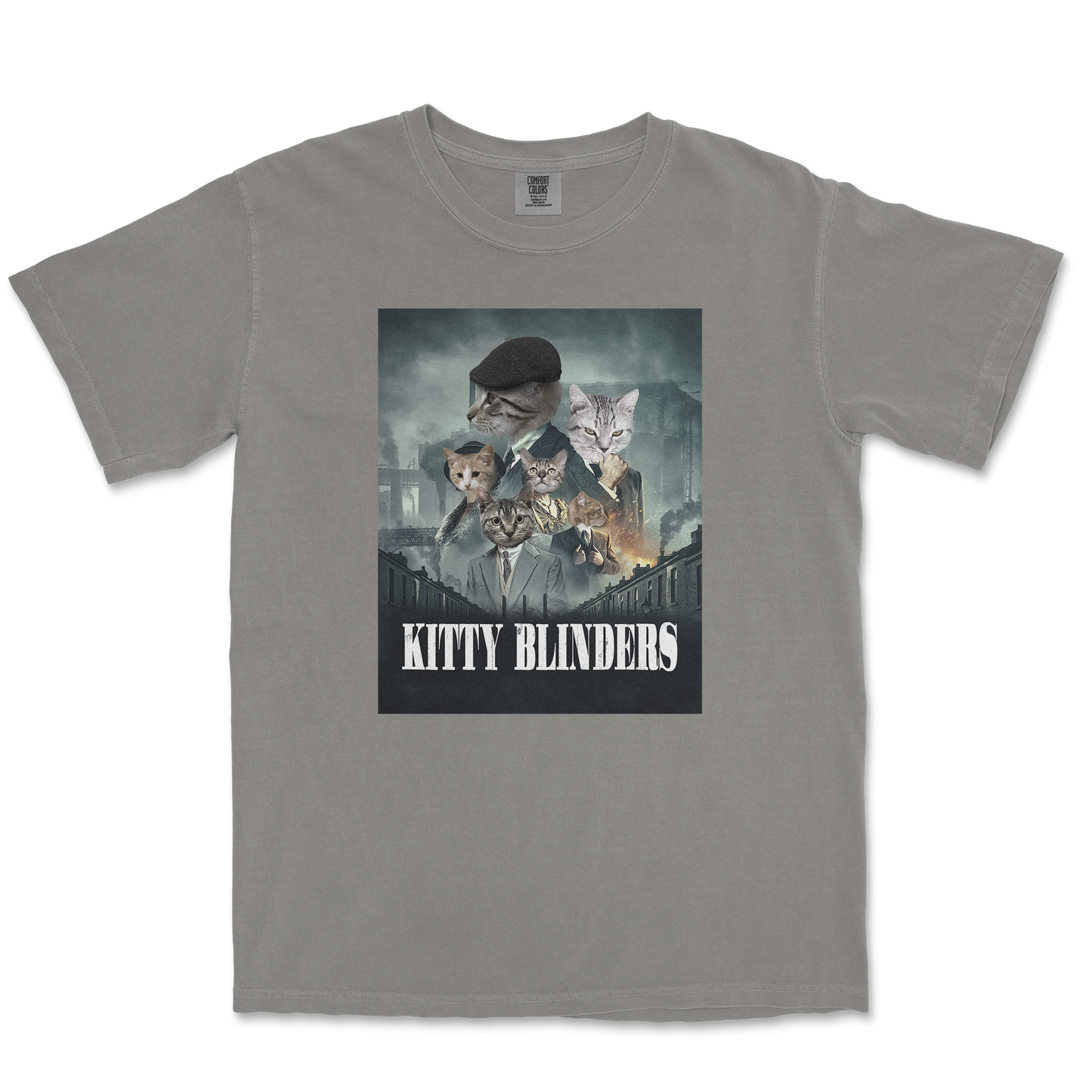 Comfort Colors T-Shirt Kitty Blinders in Grey