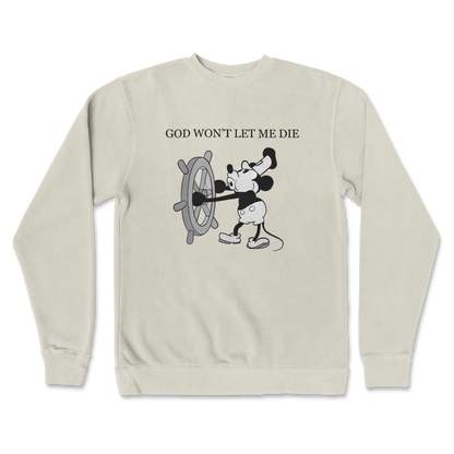 Independent Clothing Co. Crew Neck God Wont Let Me Die in Bone