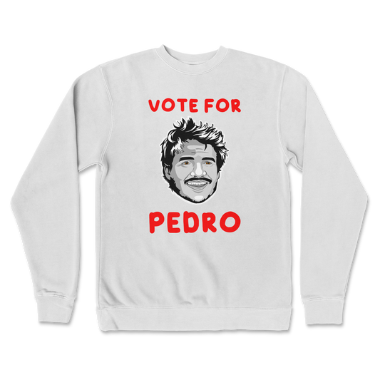 Independent Clothing Co. Crew Neck Vote For Pedro in White