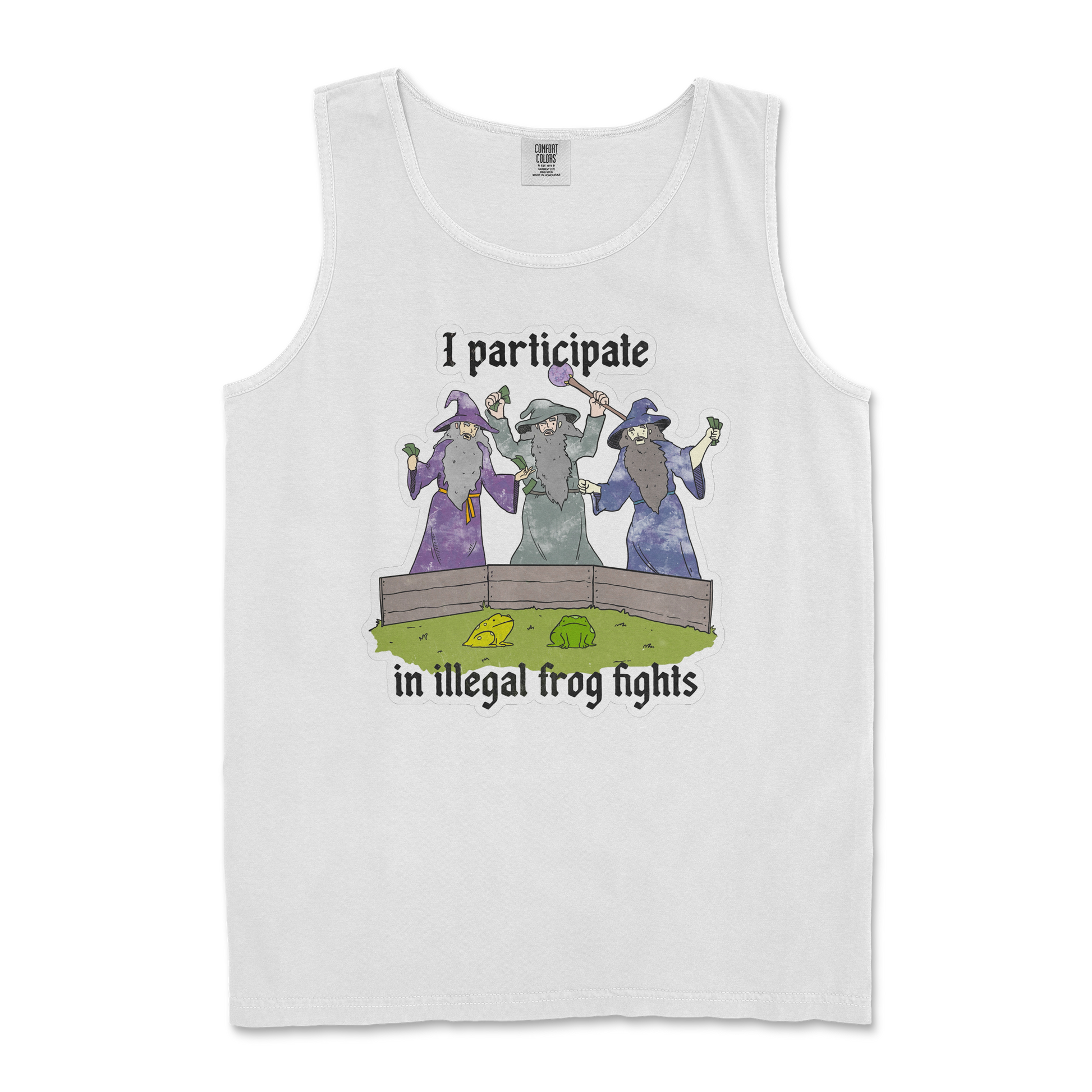 Comfort Colors Tank Top Wizard Activities  in White