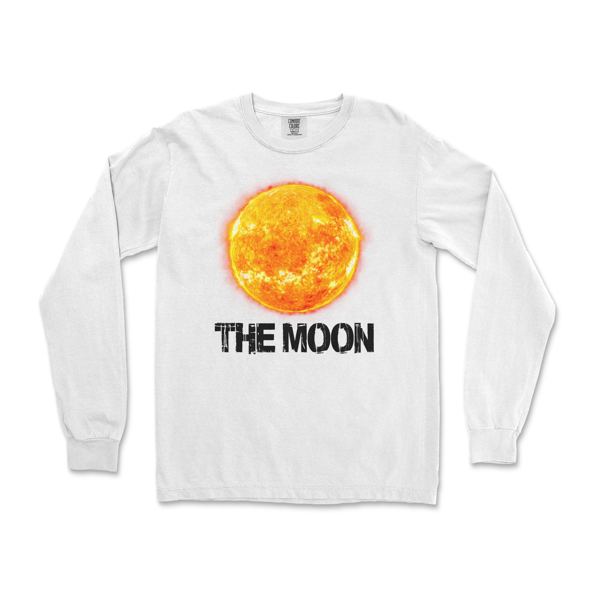 Comfort Colors Long Sleeve the moon in White