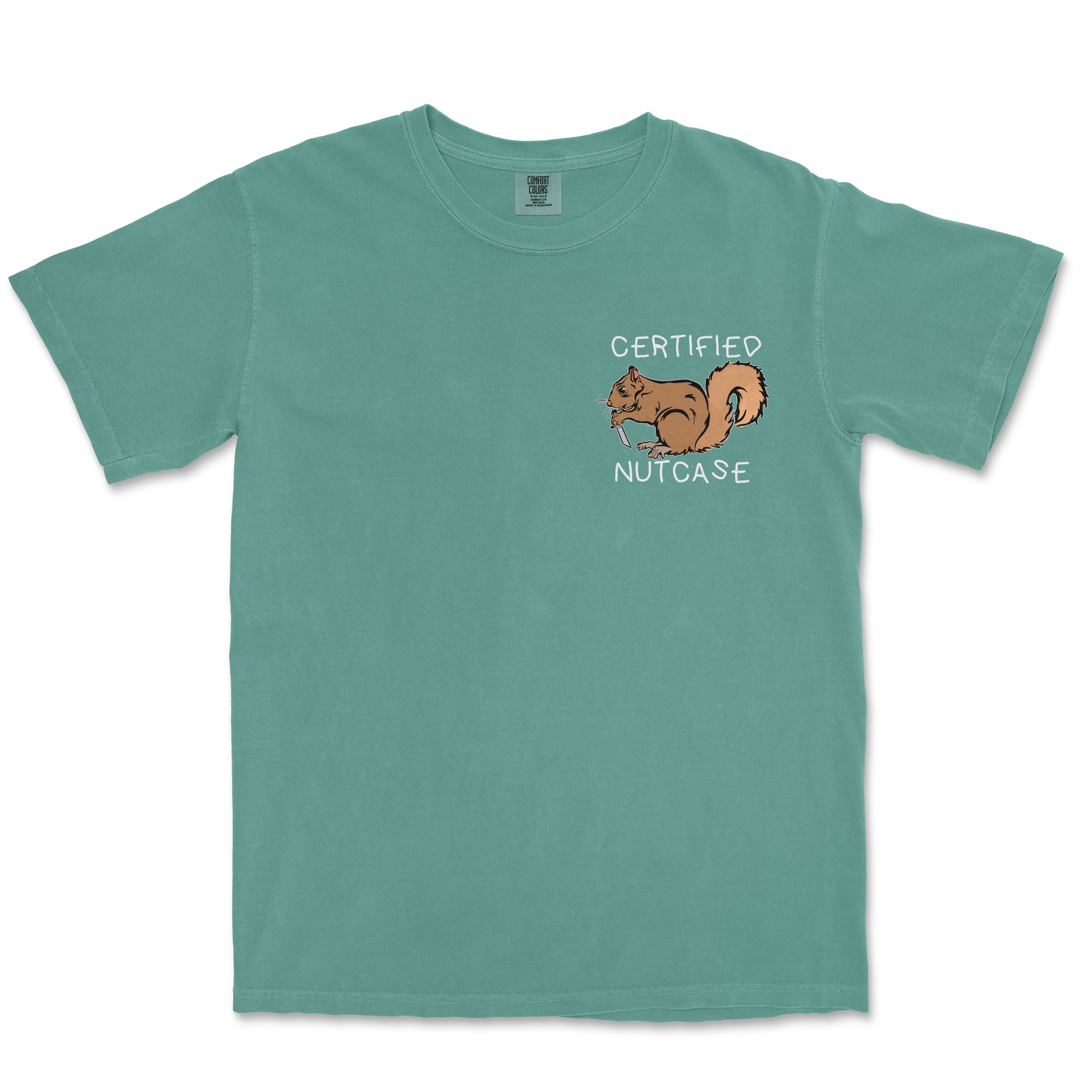 Comfort Colors T-Shirt Nutcase  in Light-Green