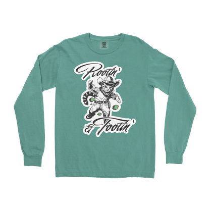 Comfort Colors Long Sleeve Rootin Tootin  in Light-Green