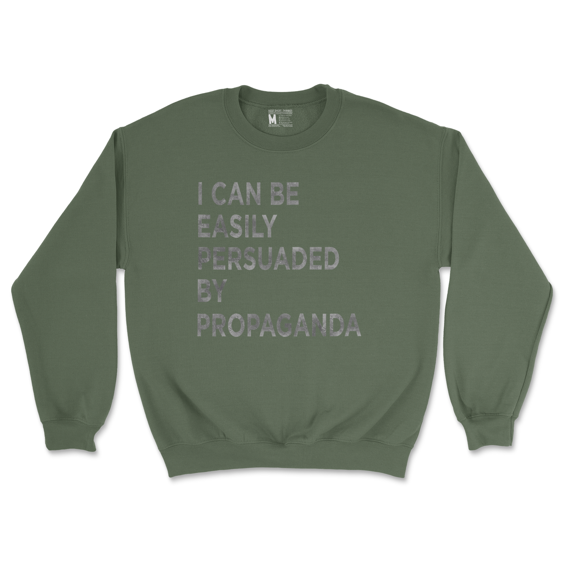 Gildan SoftStyle Crew Neck Propaganda in Military Green