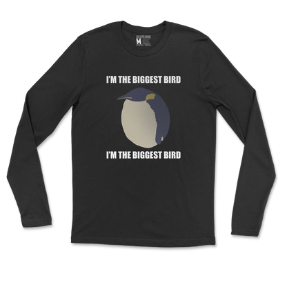 Gildan SoftStyle Long Sleeve I Am The Biggets Bird in Black