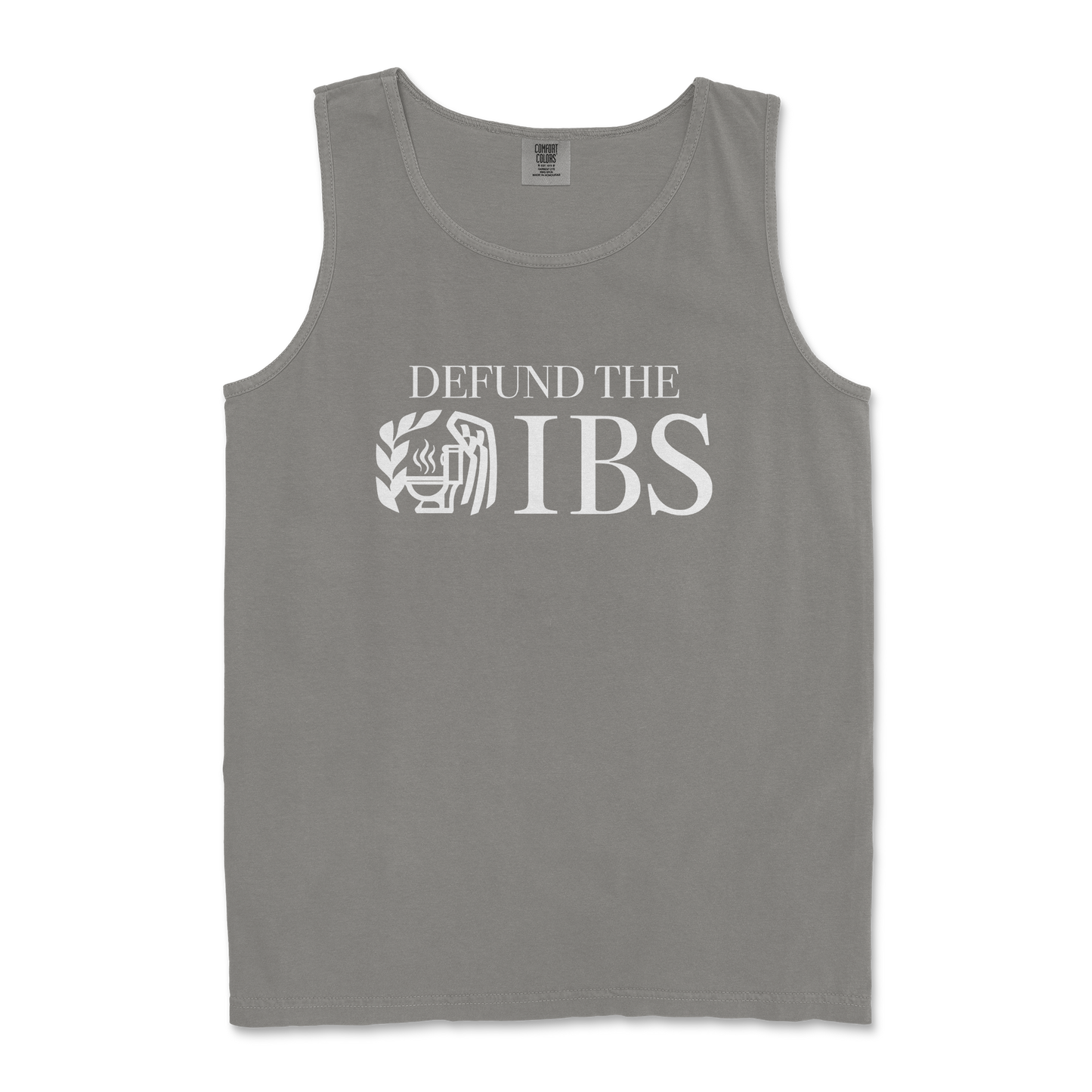 Comfort Colors Tank Top Defund The IBS in Grey