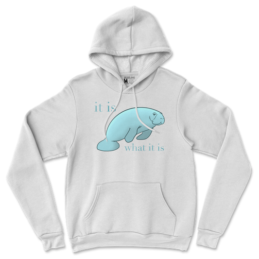 Gildan SoftStyle Hoodie Manatee in White