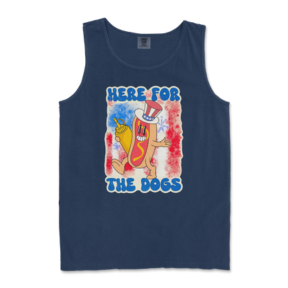 Comfort Colors Tank Top Hot Dog in True Navy
