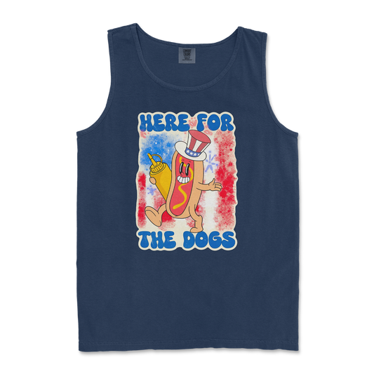 Comfort Colors Tank Top Hot Dog in True Navy